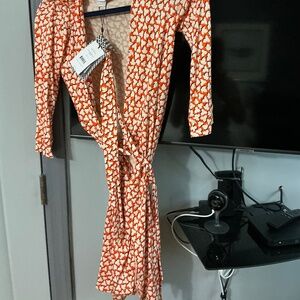 New julian two diane von furstenberg wrap dress with tags.  Size 0